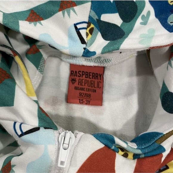 Raspberry Republic 92/98 (1.5-3Y) Royal Ribbit Frog Prince Romper - Picture 4 of 4